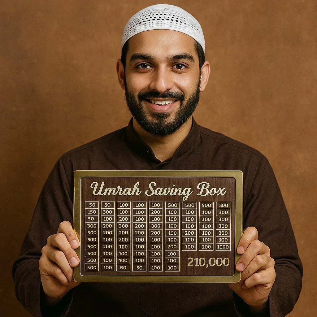 Umrah Saving Box - Save 210,000 for Umrah